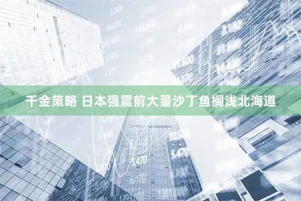 千金策略 日本强震前大量沙丁鱼搁浅北海道